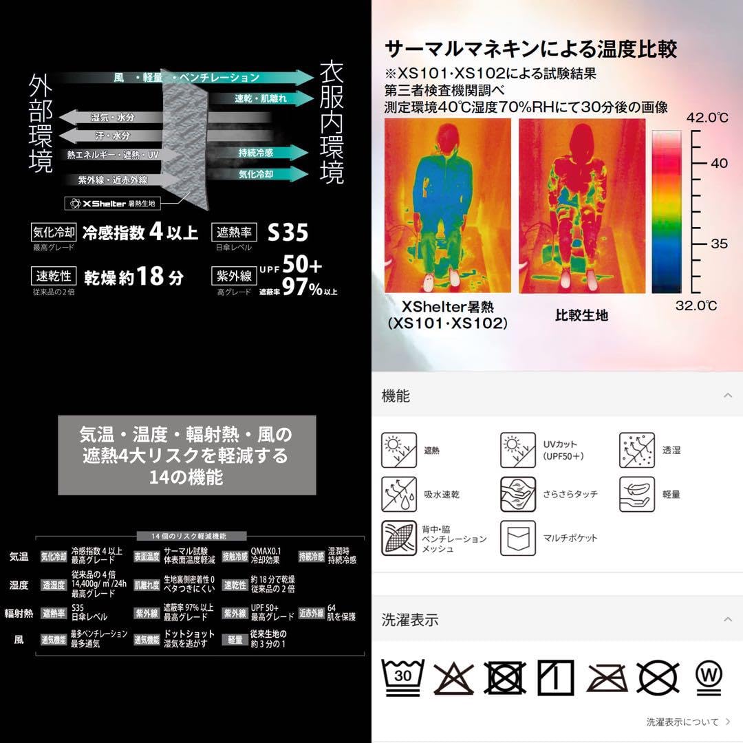 Amazon.co.jp: ワークマン エックスシェルター暑熱ポンチョ